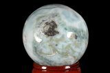 Polished Larimar Sphere - Dominican Republic #168151-1